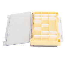 Rangement multi-compartiments pour matériel de pêche, organisateur portable double face, boîte de rangement étanche et durable pour les