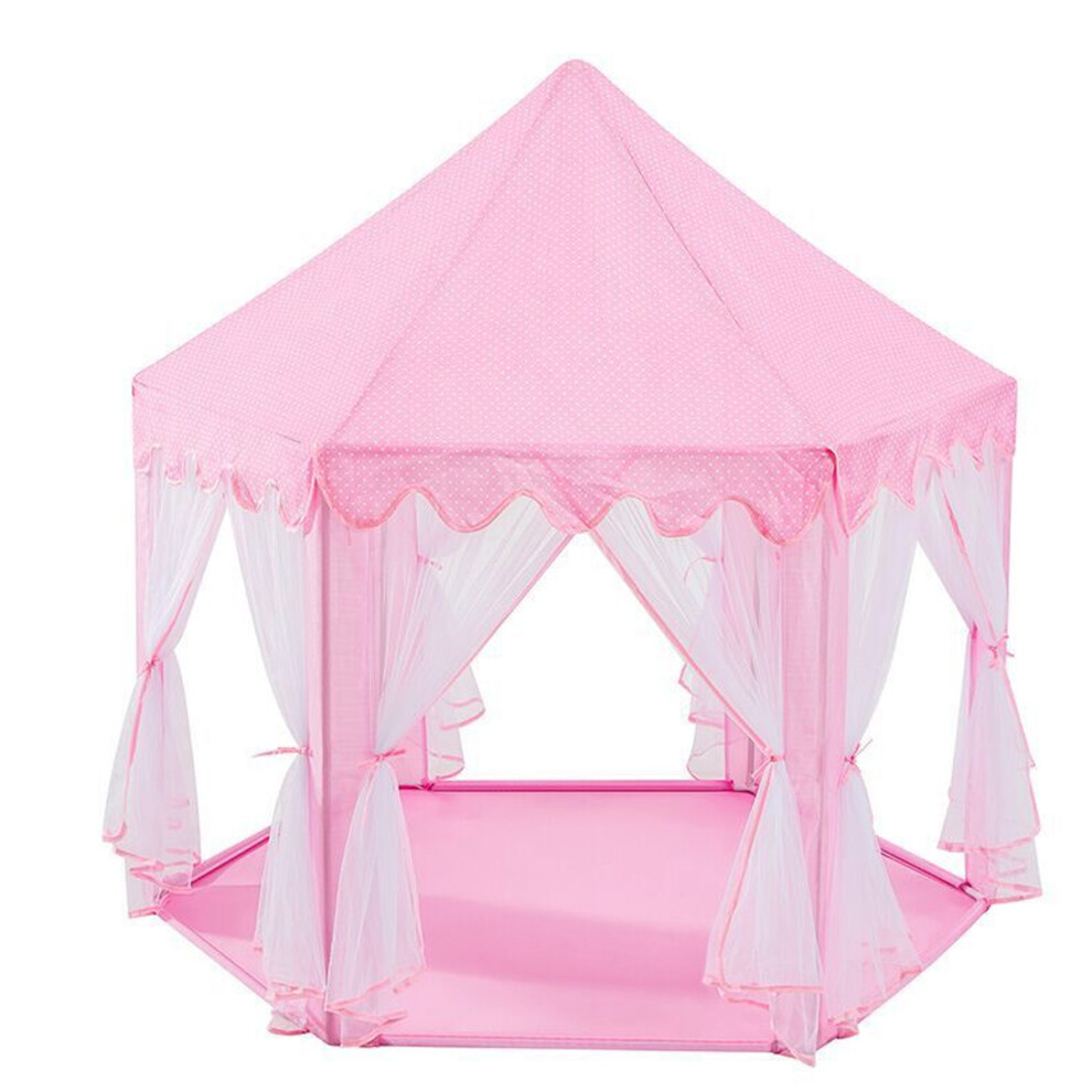 Imaginative Girls Playhouse, Princess Castle Play Tent With Star String Lights, Portable And Ideal For Indoor Outdoor Game 9088816130921