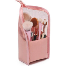 Umweltfreundlicher Make-up-Organizer, kompakte und geräumige Kosmetiktasche für Damen, wasserdichter Pinsel-Organizer mit faltbarem