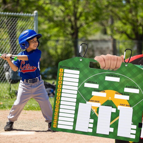 Baseball Display Board Magnetic DoubleSided Reusable Baseball Clipboard Stand Board For Display 1
