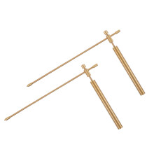 2 pieces of copper dowsing rods, divining rods for compass with storage bag for water finding, energy detection outdoors