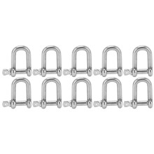 Grillete de arco de acero inoxidable Mini anillo en D Herrajes marinos resistentes a la corrosión Accesorios de paracord Componente de pulsera de