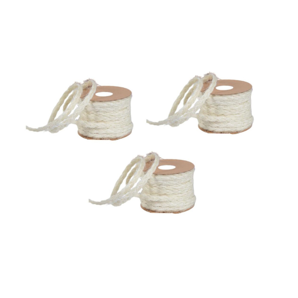 3 Pieces Of Jute Twine Natural Fiber Crafting Rope For Diy Projects, Gift Wrapping, And Gardening In Cream Color 9001264339135