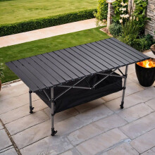 Folding Camping Table Roll Up Portable Picnic Table with Carrying Bag