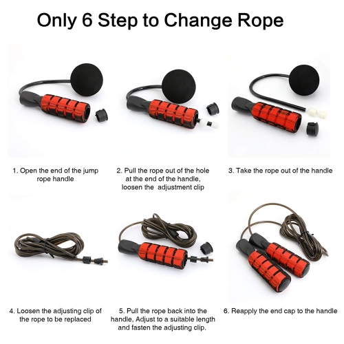 Σχοινάκι γυμναστικής Jump Rope, Ασύρματο σχοινί για ομαλή περιστροφή 360 μοιρών, 2
