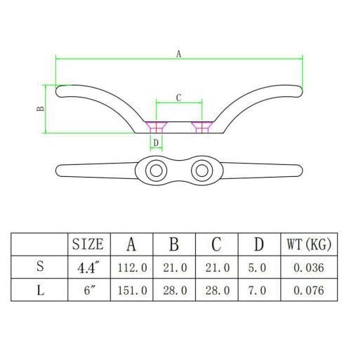 Presilhas para corda de mastro de bandeira de 15 cm (6 polegadas), em aço inoxidável resistente, com superfície lisa e antiderrapante, multiuso, 2