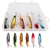 Propeller Fishing Lures 6Piece Topwater Soft Rotating Tail Baits With Hooks For Freshwater And Saltwater