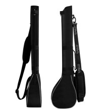 Golf Carry Bag Foldable Portable 3 Clubs for Men and Women (Black Gray)