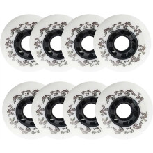 Inline Skate Wheel Replacement 8Pack 72mm/76mm/80mm 90A Bearings Included Outdoor White