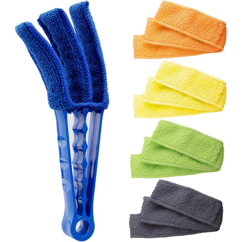 Window Blind Care, Quick Easy Cleaning Duster Brush Kit for High Absorbent Microfiber Cleaning, Sturdy Polyethylene Design for Multi-Purpose Use