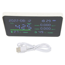 Hochpräziser und zuverlässiger Innenraumluftqualitätsmonitor mit CO2-, TVO-, HCHO- und Temperaturmessung, intelligentem LED-Display und