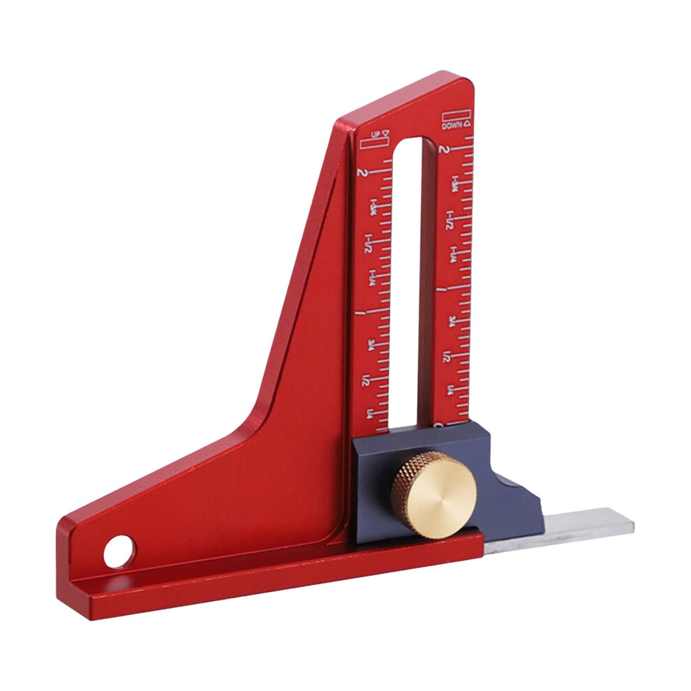 Woodworking Height Gauge Tool Imperial Metric Saw Blade Depth Gauge With Magnetized Base 9001264341459