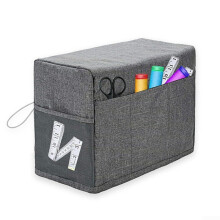 Waterproof Oxford fabric storage bag and dustproof set for sewing machines (gray)