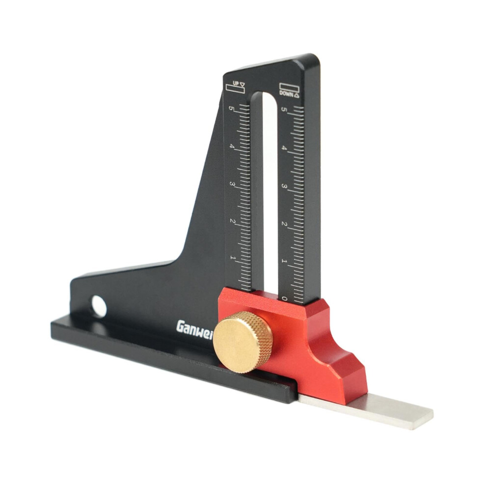 Woodworking Square Gauge Precision Depth Measuring Ruler Aluminum Alloy Depth Gauge Cutting Depth Gauge 9001264340643