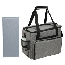 Sewing Machine Case Sewing Machine Carry Bag with Removable Padding for Sewing Machine and Sewing Accessories Gray