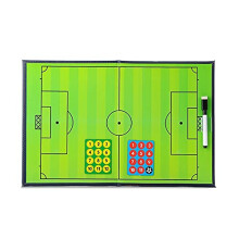 Soccer Tactics Board Leather Magnetic Portable Coaching Board With Pen Foldable Tactical Folder