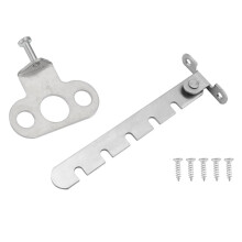 Limitatore per finestre di facile installazione con opzione senza foratura, installazione versatile per diversi tipi di telaio, costruzione