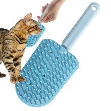 Cat Comb Deshedding Tool With Ergonomic NonSlip Handle Ice Cream Shape Yellow/Blue For Puppies Homes Salons Grooming