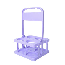 4 Bottle Beer Holder Foldable Handle Design Stand-Light purple