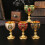 2Pcs Metal Wine Cup Goblet 30ml Decorative Drink Cup-silver 3