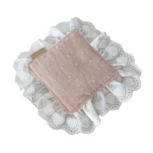 Delicate Lace Border Coaster Placemat Double-Meat powder
