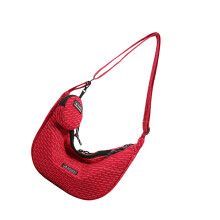 Women Casual Shoulder Bag Large Capacity Crossbody Bag-Red