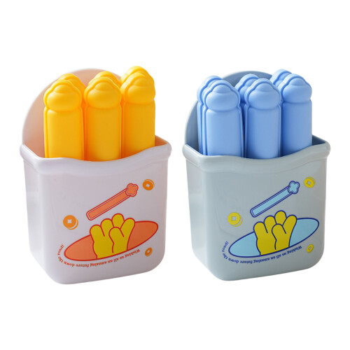 6Pcs Rectangular Shape Ice Mold With Magnetic Box-Yellow 1