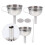 Conjunto De Acessórios De Cozinha Aço Inoxidável Prateado 5