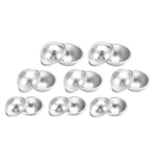 Hemisfæreform til kake, 3D rund form med lettåpnende indre for baking og gjør-det-selv-håndverk, har en halvkuleform i aluminium med