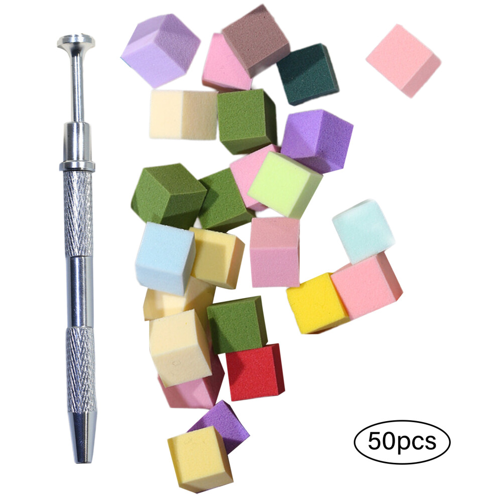 100Pcs Nail Sponges for Gradient Grabbing Pen Nails-color set