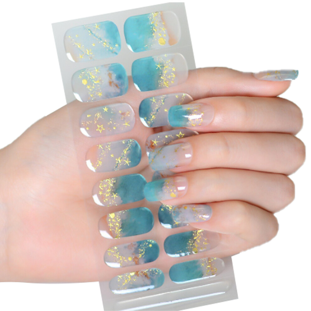 Semicured Gels Nails Polish Strips Gels Nail Full Wrap-JQ020