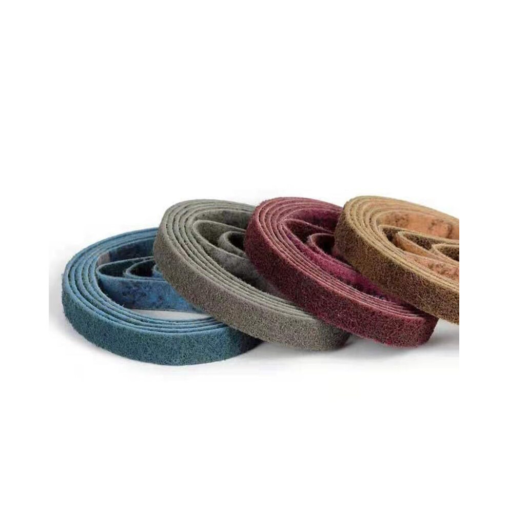 Nonwoven Nylon Abrasive Belt Sanding 330X10mm Grit 150 240 400 600 For Stainless Steel Deburring Brown 12 Pcs 9001264343149