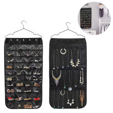 Hangende sieradenorganizer voor in de kast of aan de muur, waterdicht non-woven materiaal met een gemakkelijk te reinigen oppervlak, transparante