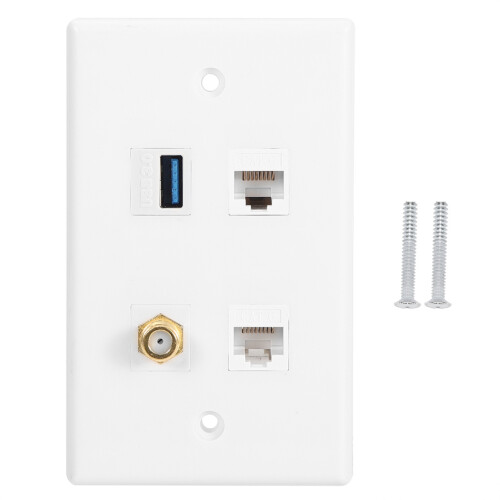Πλάκα τοίχου HDMI Coax Ethernet, ανθεκτική αντοχή στη φθορά, αντοχή στη διάβρωση,