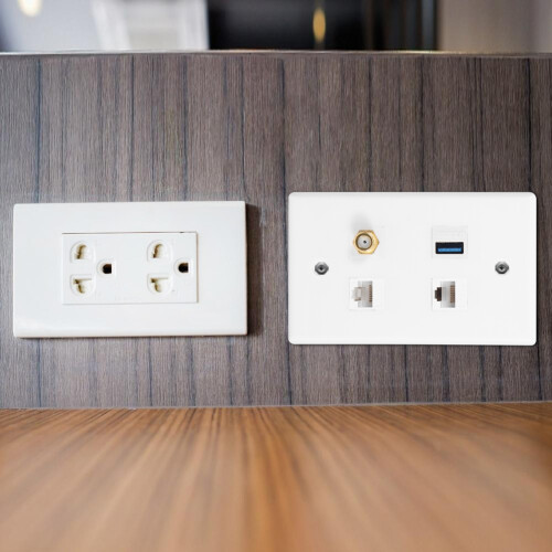 Πλάκα τοίχου HDMI Coax Ethernet, ανθεκτική αντοχή στη φθορά, αντοχή στη διάβρωση, 2