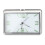 Car Interior Quartz Clock Rectangular Glass Digital Display With Number And Minute Marks For Dashboard Use White Parade 1