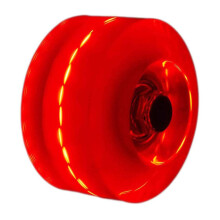 Rollerskate Wheels 4 Pack Light Up 32mm x 58mm ABEC9 Bearings Red For Quad Skating And Skateboarding