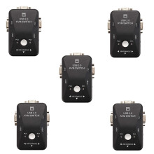 5X USB KVM Switch 2Port VGA SVGA Switch Box USB 2.0 Mouse Keyboard 1920x1440
