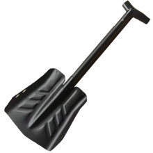 Snow shovel 33 inch detachable foldable portable snow shovel includes ice saw aluminum alloy for car, driveway, camping, skiing, black