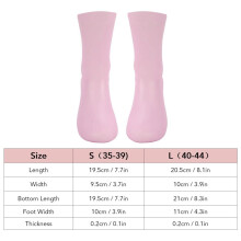 Silikon-Feuchtigkeitssocken, Rosa, Größe S, für die Pflege trockener, rissiger Füße