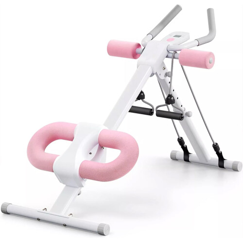 Ab Crunch Machine Abdominal Waist Trainer Foldable Adjustable Exerciser Home Gym 1