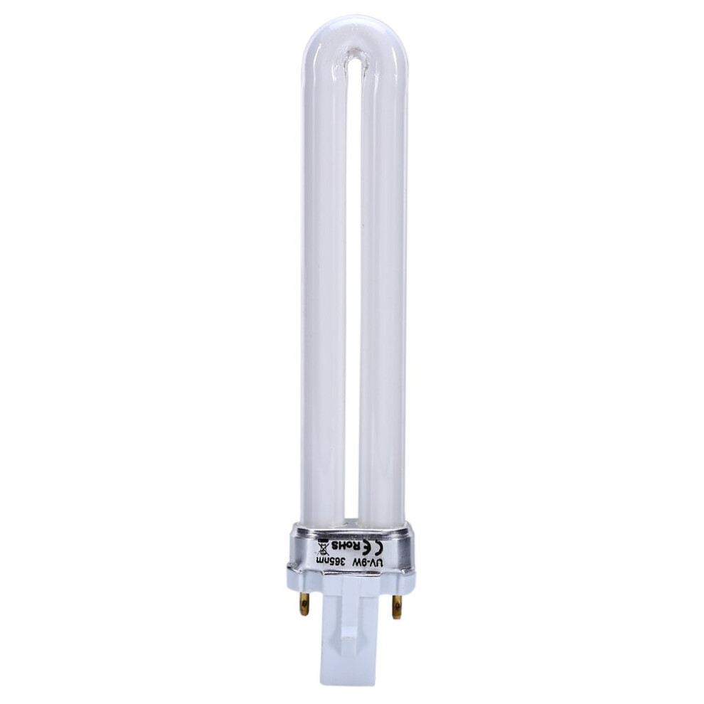 9W UV Nail Lamp Tube Bulb Replacement, Ushaped for Gel Curing with Eyesafe Wavelength, Professional Salon and Home Use