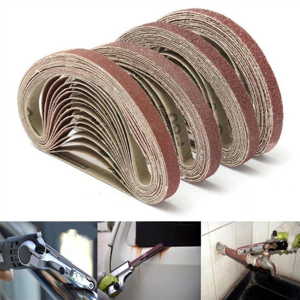 Sanding Belts 50 Pcs Set For 10X330mm Sanders Abrasive Bands Grit 60 Wood And Metal Polishing Belt Sander 9119770184535