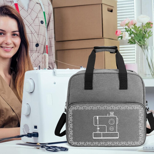 Sewing machine bag, travel sewing case, storage with multiple pockets, waterproof protective bag 1