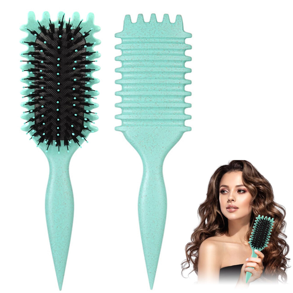 Curl Defining Brush for Curly Hair with Curl Shaping Bristles and Ergonomic Comfort Grip