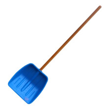 Snow shovel with blue shovel head, suitable for home garden, camping, mud, and snow removal (146cm) 146cm blue