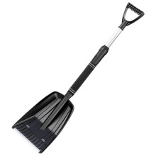 Car snow shovel Extra deep and sturdy snow shovel with retractable handle, 28inch extra deep snow shovel for digging soil, dirt, and snow.