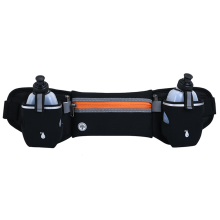 Cinto de corrida com suporte para iPhone, cinto de hidratação com tampa de rosca para garrafas plásticas, alça ajustável para cinturas de 63,5