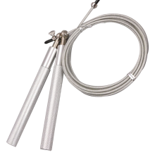 Cuerda para saltar ajustable, sistema giratorio de 360 grados con rodamientos de bolas integrados que garantizan una rotación suave, cable de acero