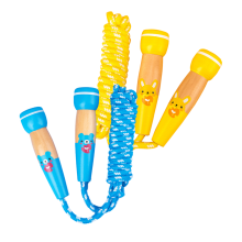Indoor Outdoor Activity, Wooden Handle Ergonomic Design Adjustable Length Non-Toxic Cotton Jump Rope, Fitness Skipping Rope Promotes Motor Skills, Smo